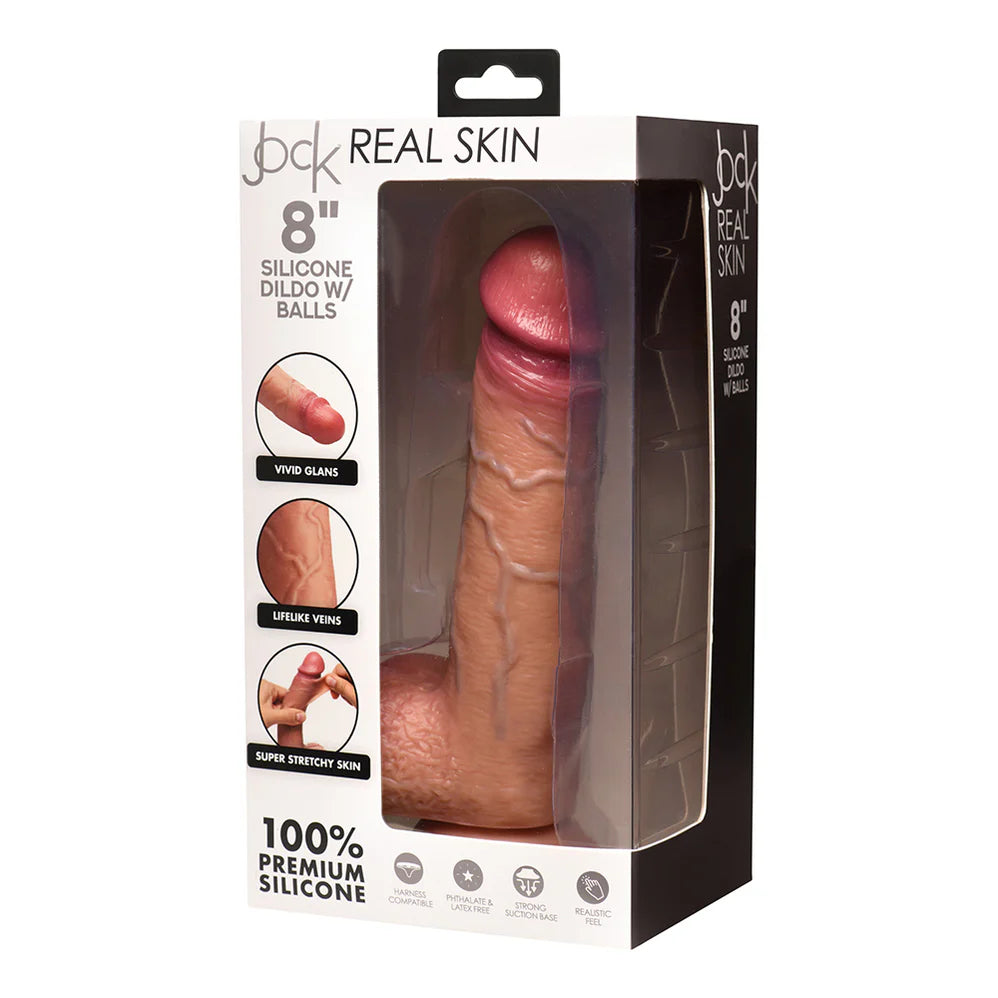 Jock Real Skin 8" - Sliding Skin Dual Density + Balls