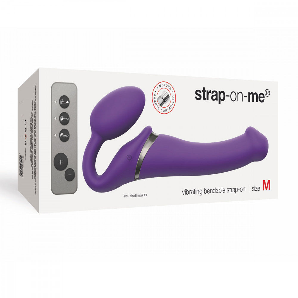 Vibrating Bendable Double Strap-On (Size Medium)