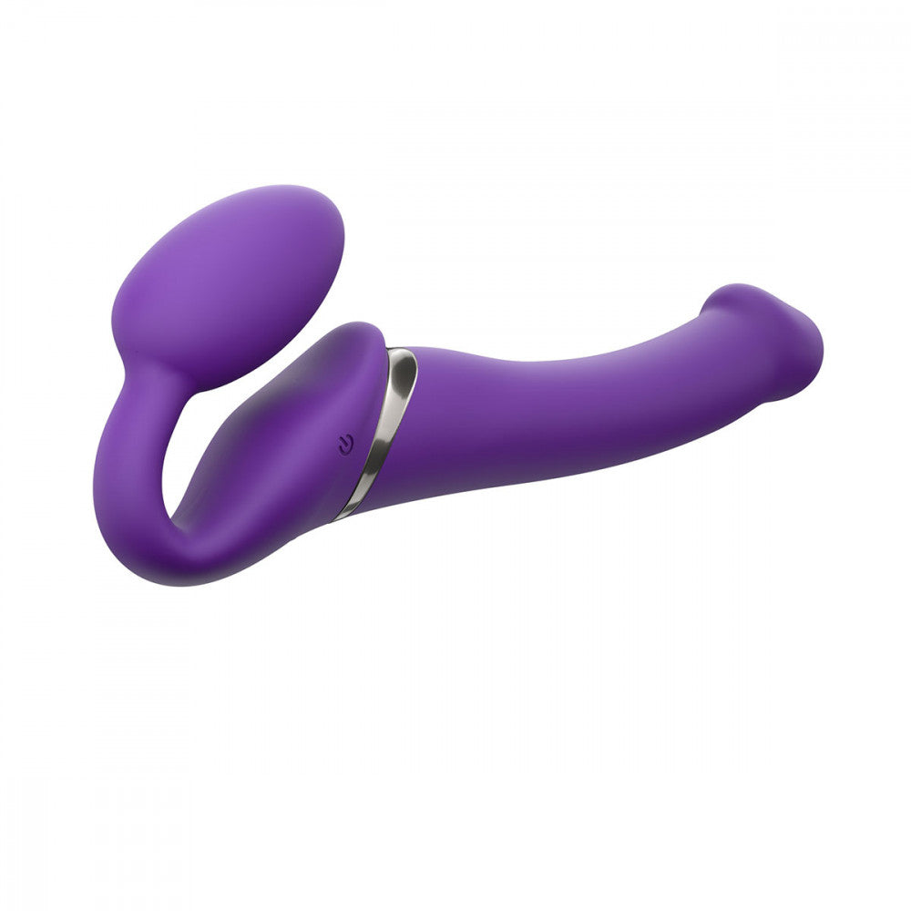 Vibrating Bendable Double Strap-On (Size Medium)