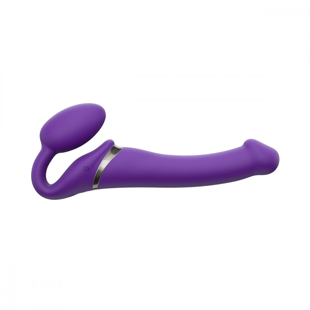 Vibrating Bendable Double Strap-On (Size Medium)