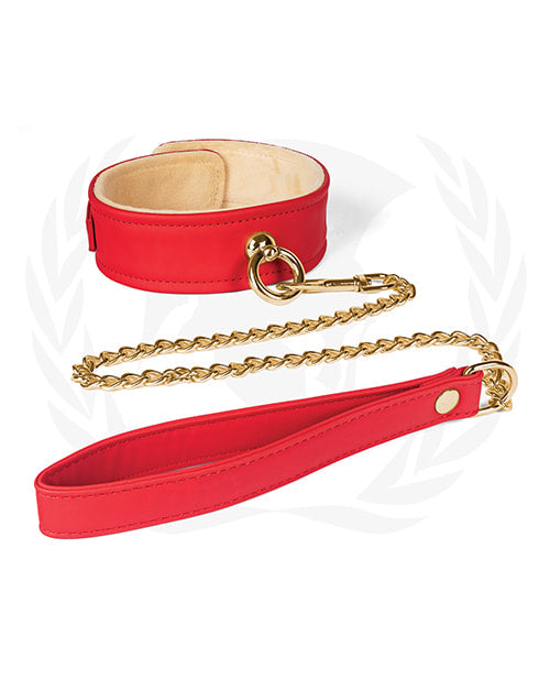 Vegan Collar + Leash with Plush Lining