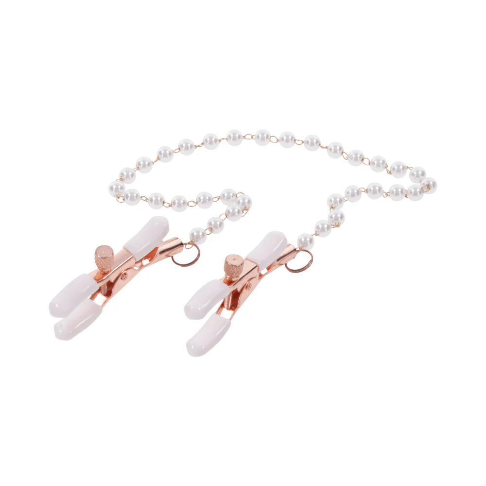 Peaches and Creame Pearl Nipple Clamps