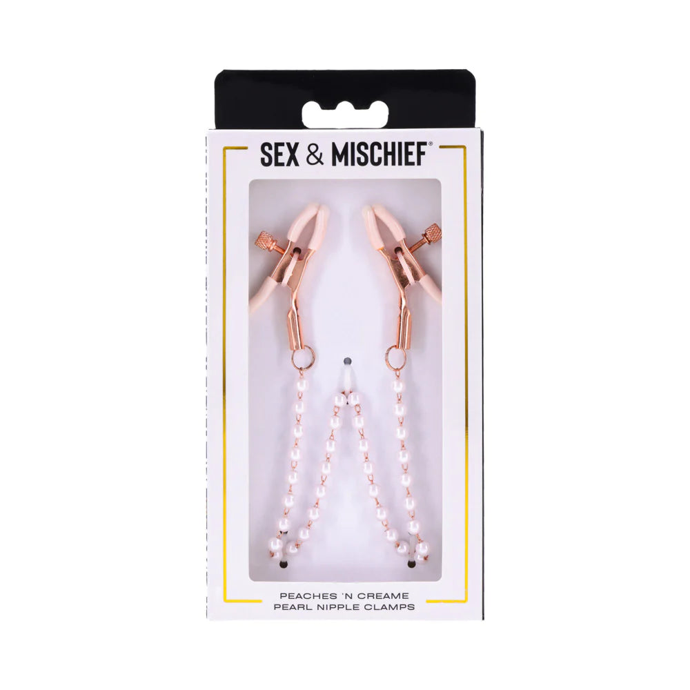 Peaches and Creame Pearl Nipple Clamps