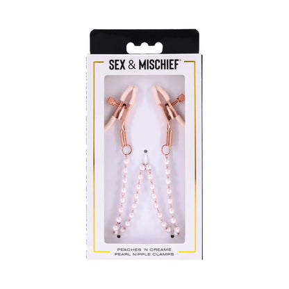 Peaches and Creame Pearl Nipple Clamps