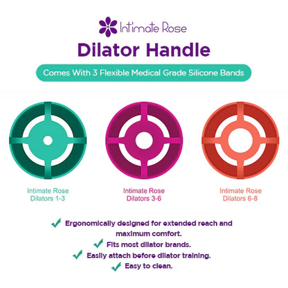 Intimate Rose Handle for Dilators and/or Dildos