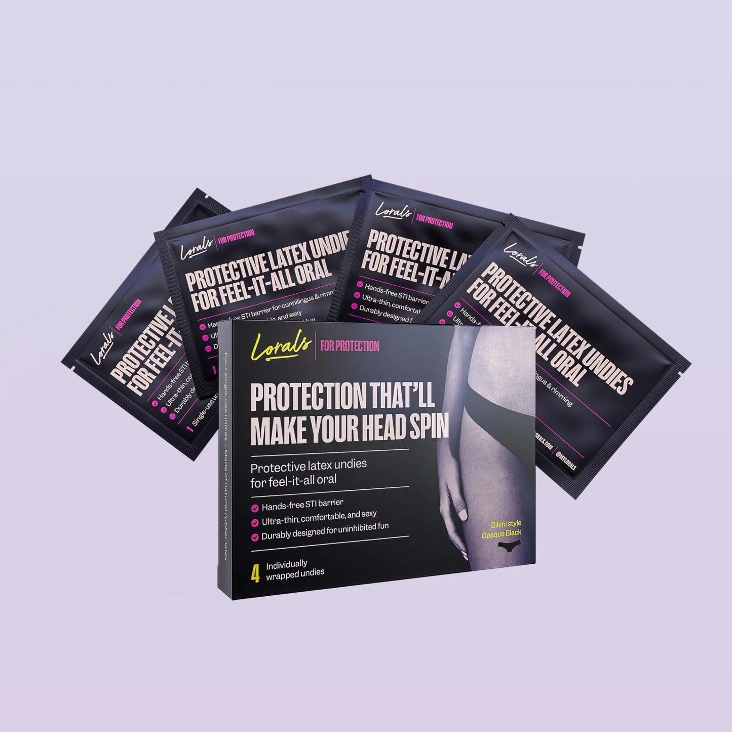Lorals Panties Oral Sex Barrier: 4-Pack