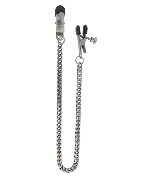 Adjustable Broad Tip Clamps w/ Jewel Chain