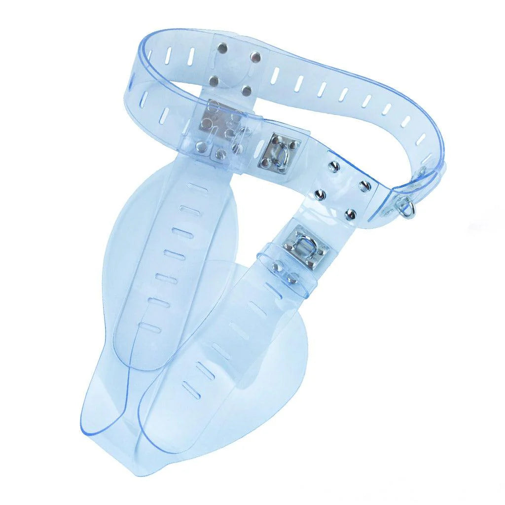 Clear CTRL Chastity Belt - Clear Vinyl